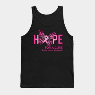 Hope For A Cure Butterfly Gift Breast cancer 2 Tank Top